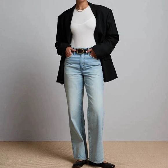 NWT AE77 Premium Denim wide leg stovepipe jeans - Picture 1 of 7